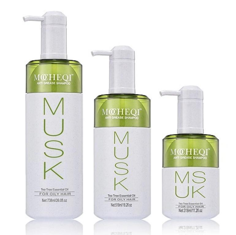 MOCHEQI Musk Anti Grease Shampoo Шампунь для жирных волос с кератином и маслом чайного дерева