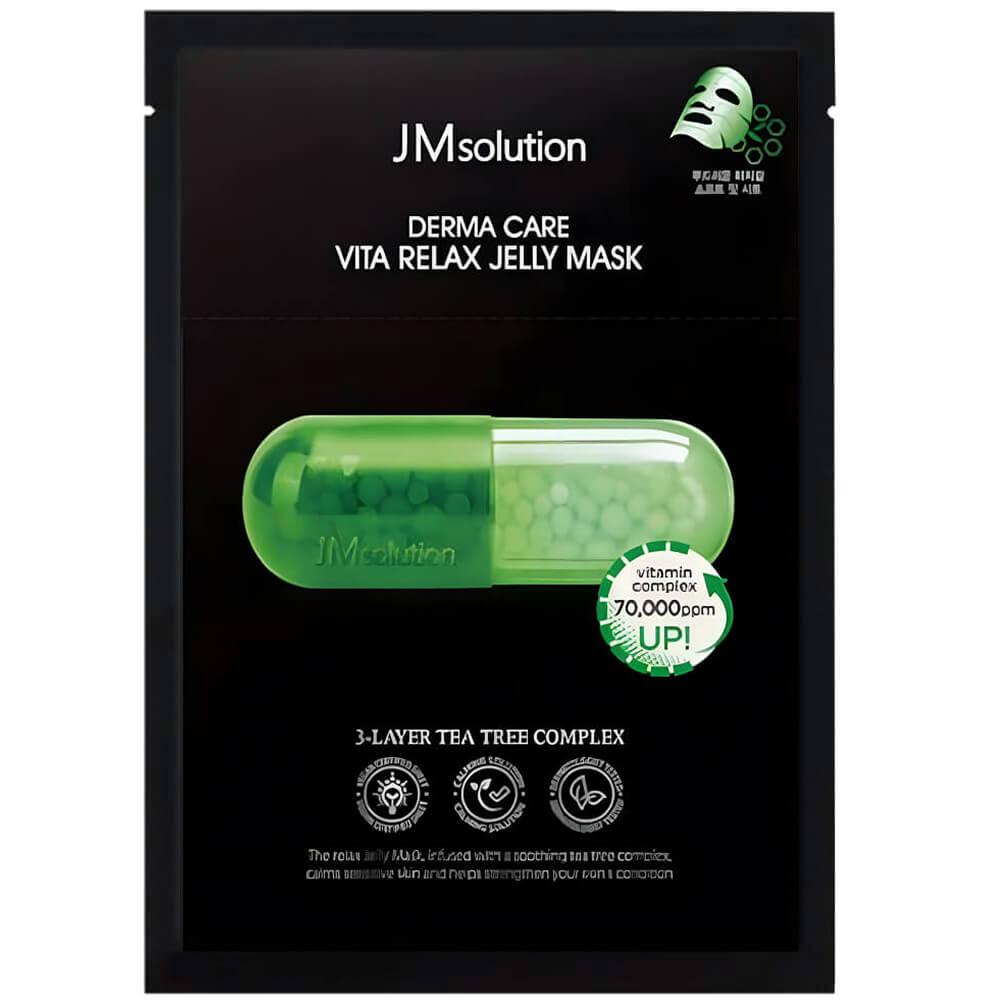 Успокаивающая тканевая маска с ПДРН и чайным деревом JMsolution Derma Care Vita Relax Jelly Mask