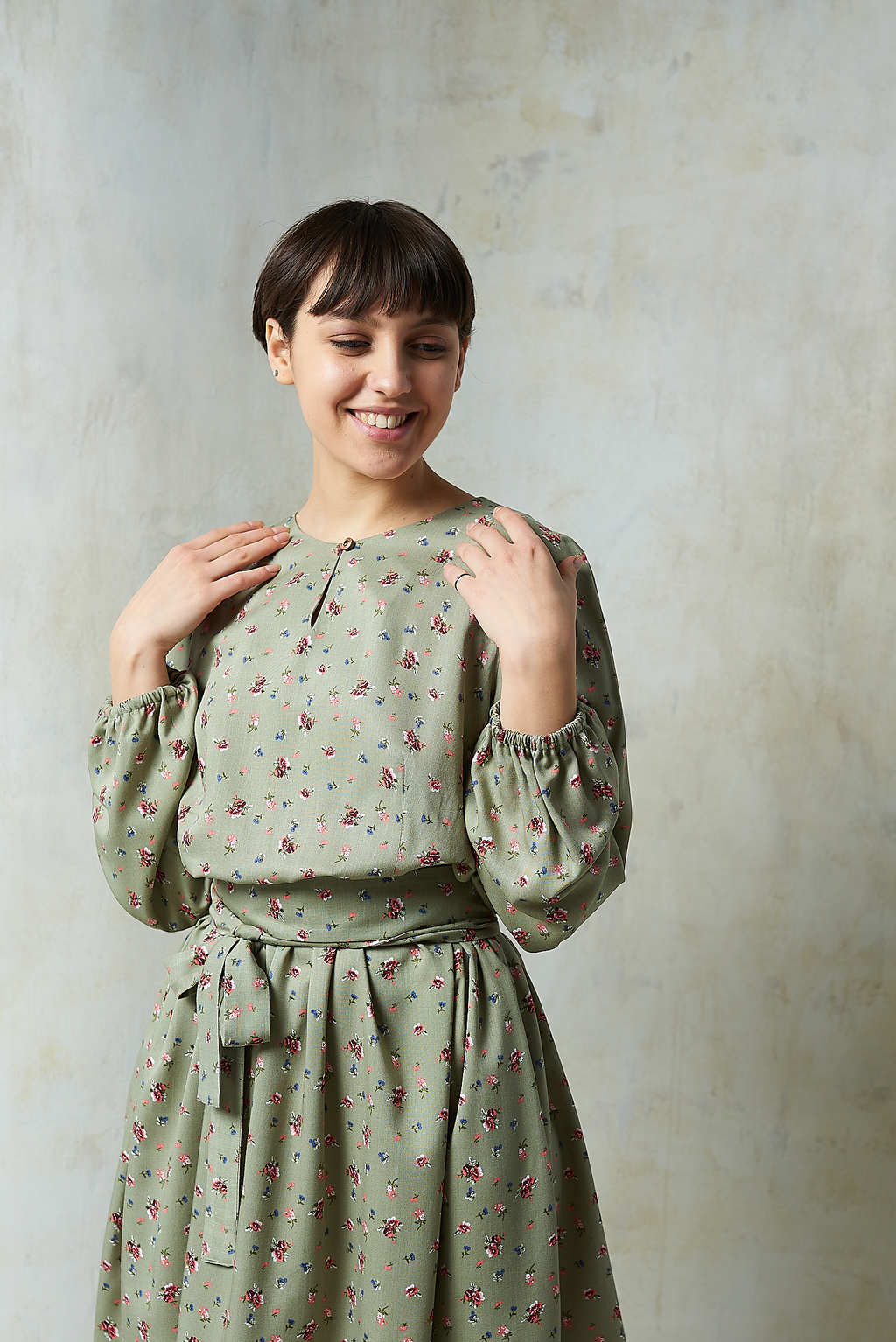 Платье с цветочным принтом