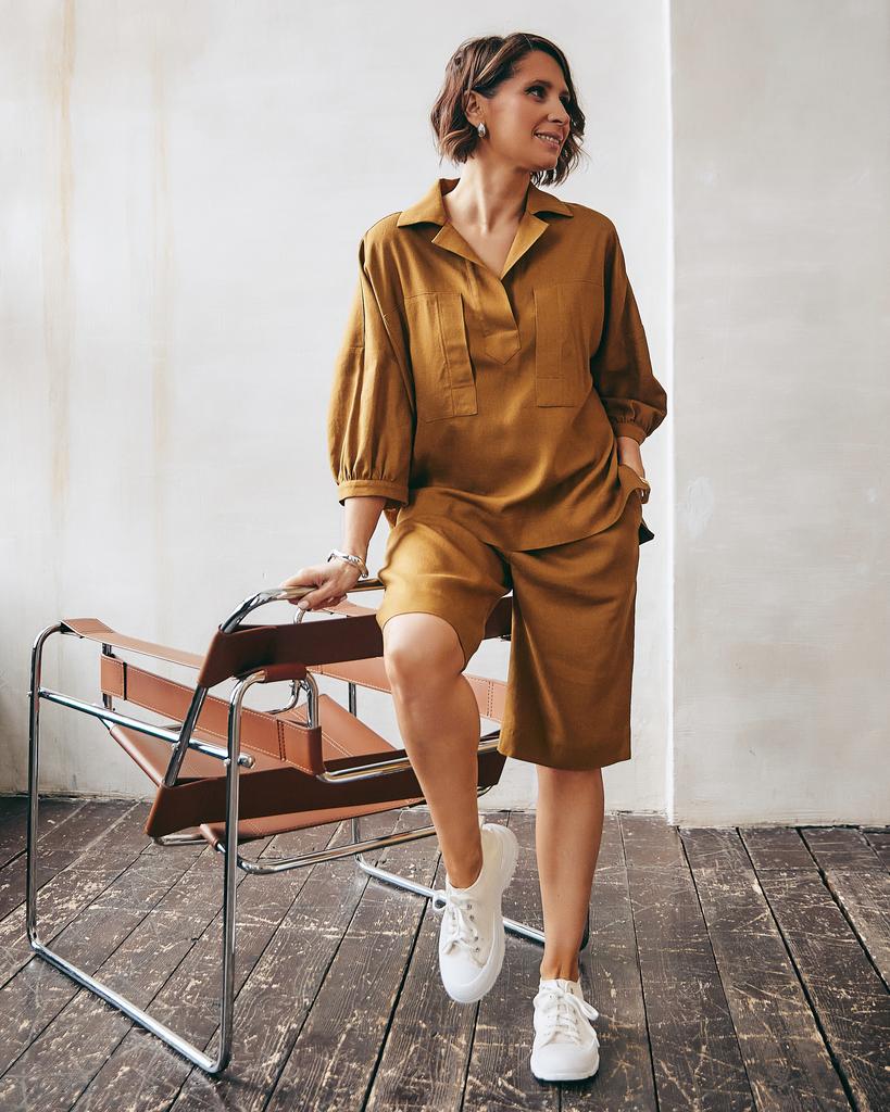 Рубашка поло, золотая