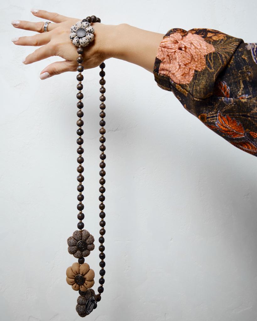 Бусы текстильные