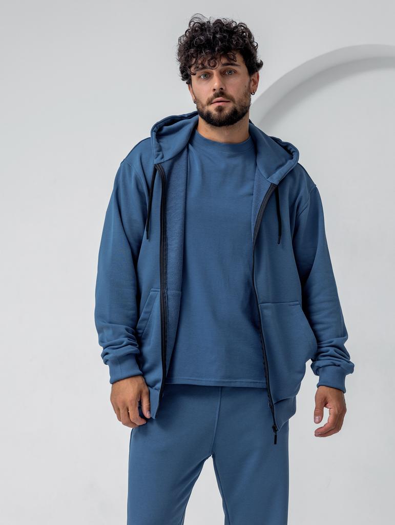 Худи ZIP MEN Индиго