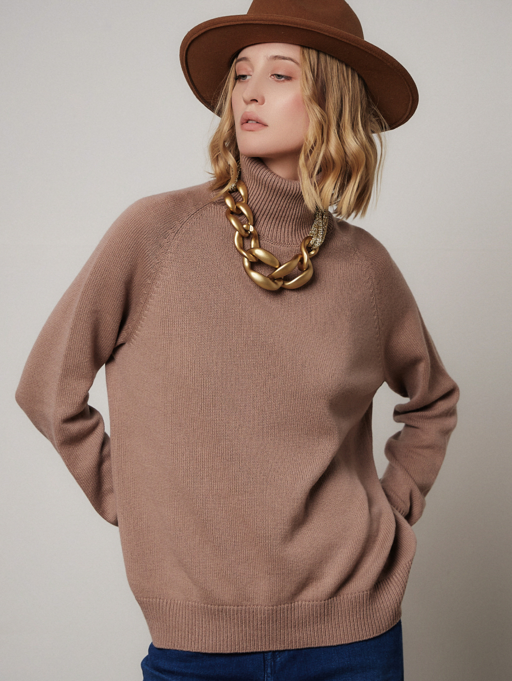 кашемировый свитер REGLAN роза барокко