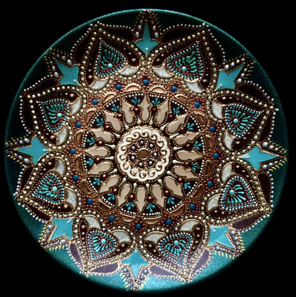 Тарелка декоративная Turquoise chocolate