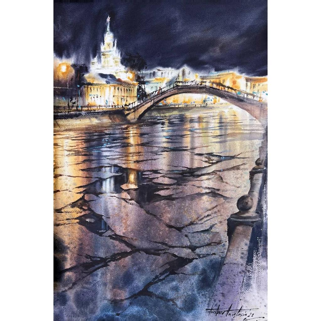 Картина  "Ночная Москва”