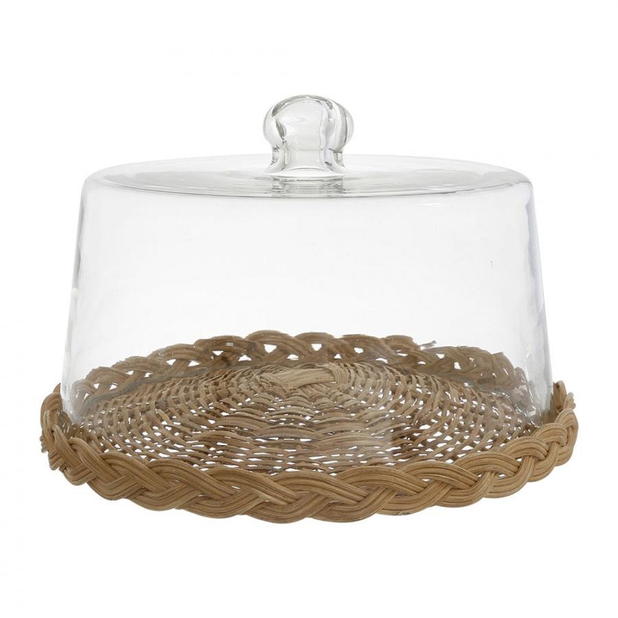 Плетеное блюдо с клошем