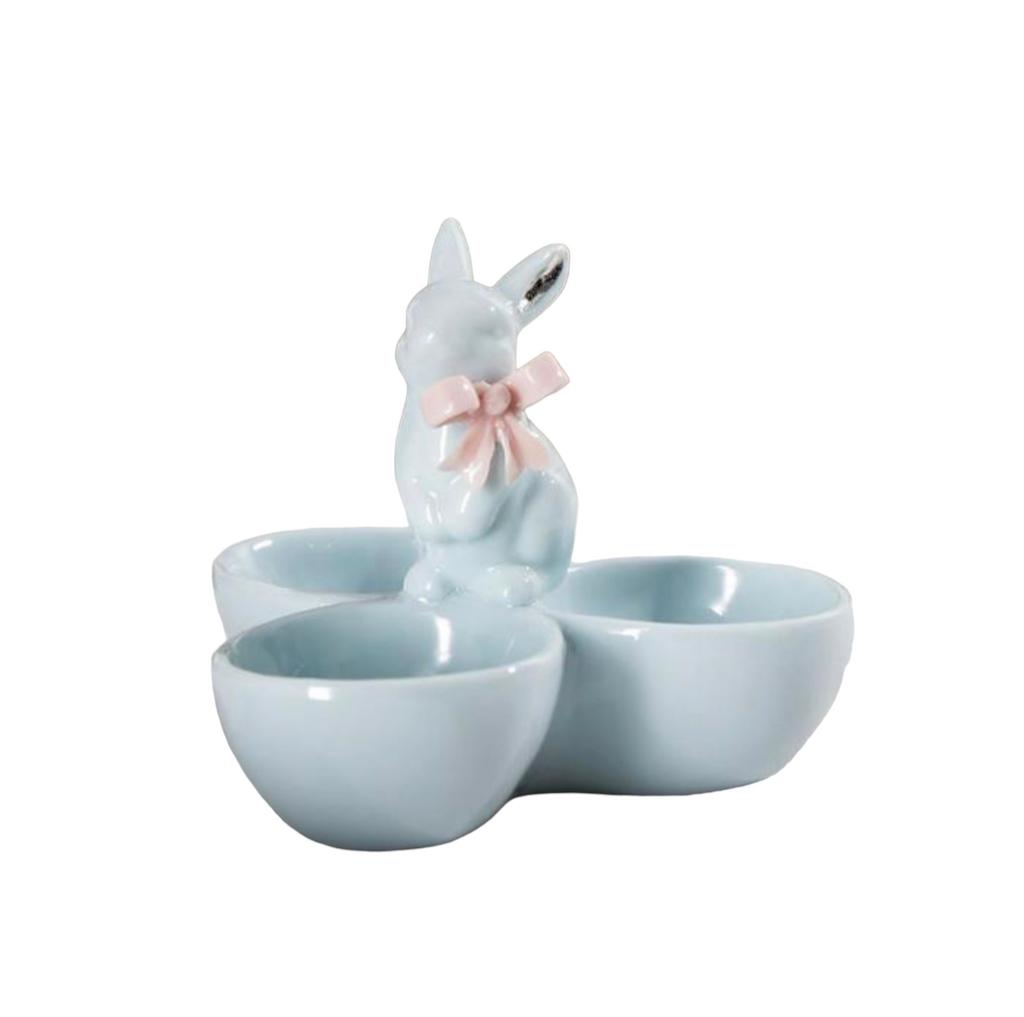 Менажница керамическая «Кролик», голубой