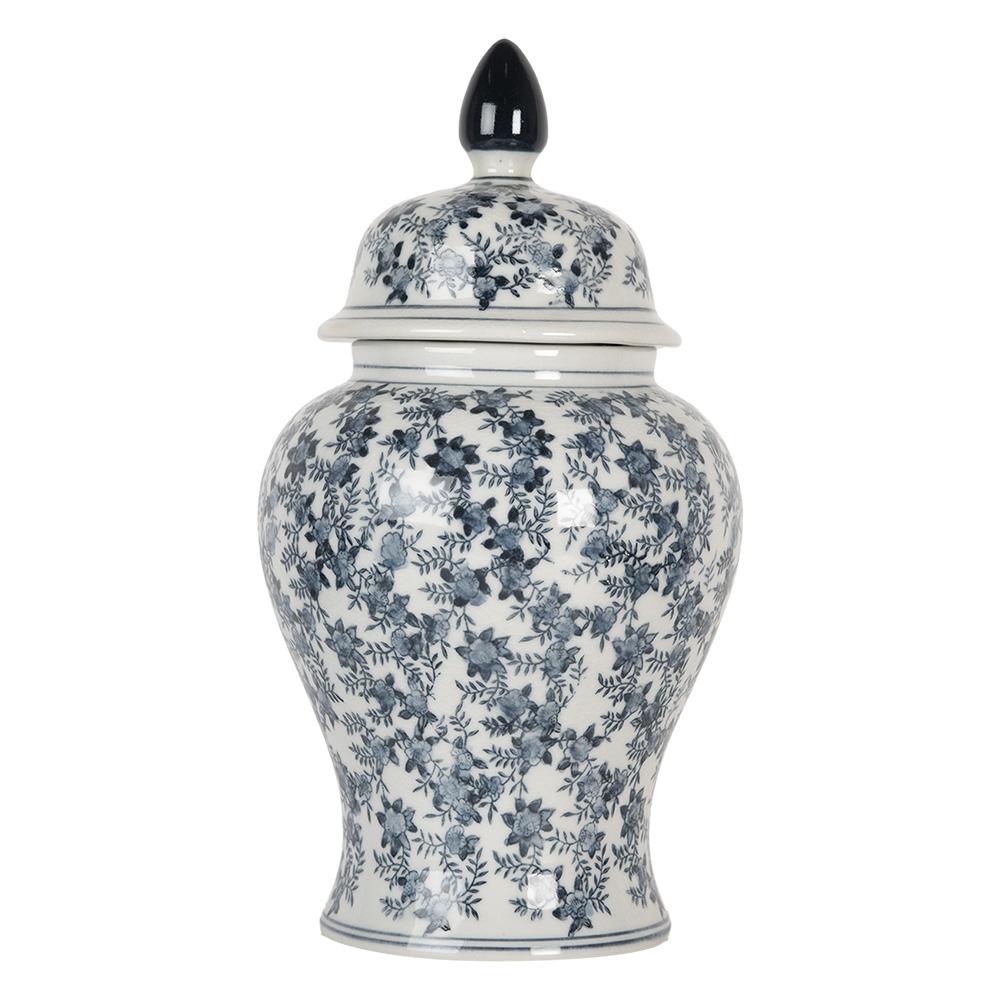 Сосуд декоративный "Синие цветы" малый