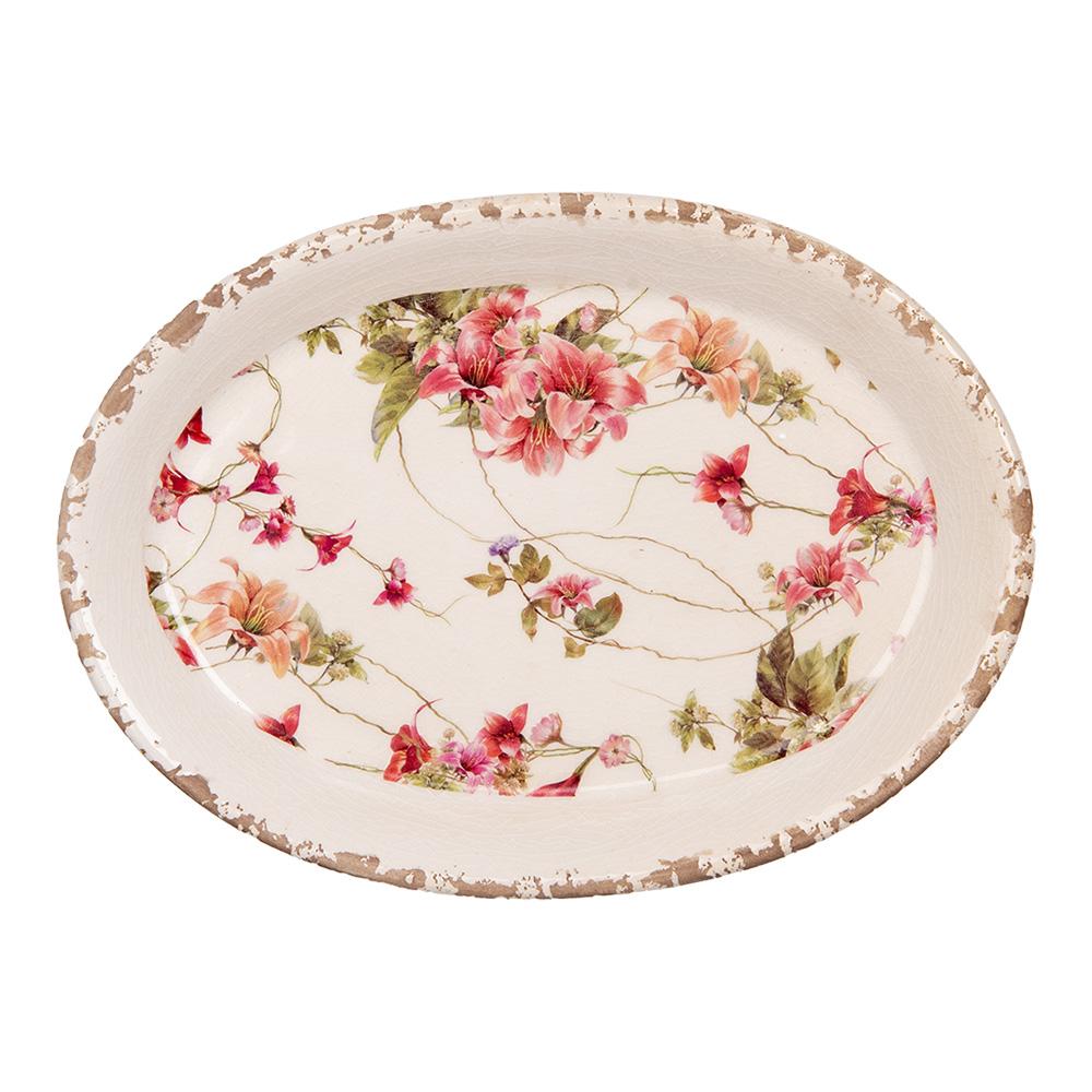 Тарелка декоративная "Клематис"