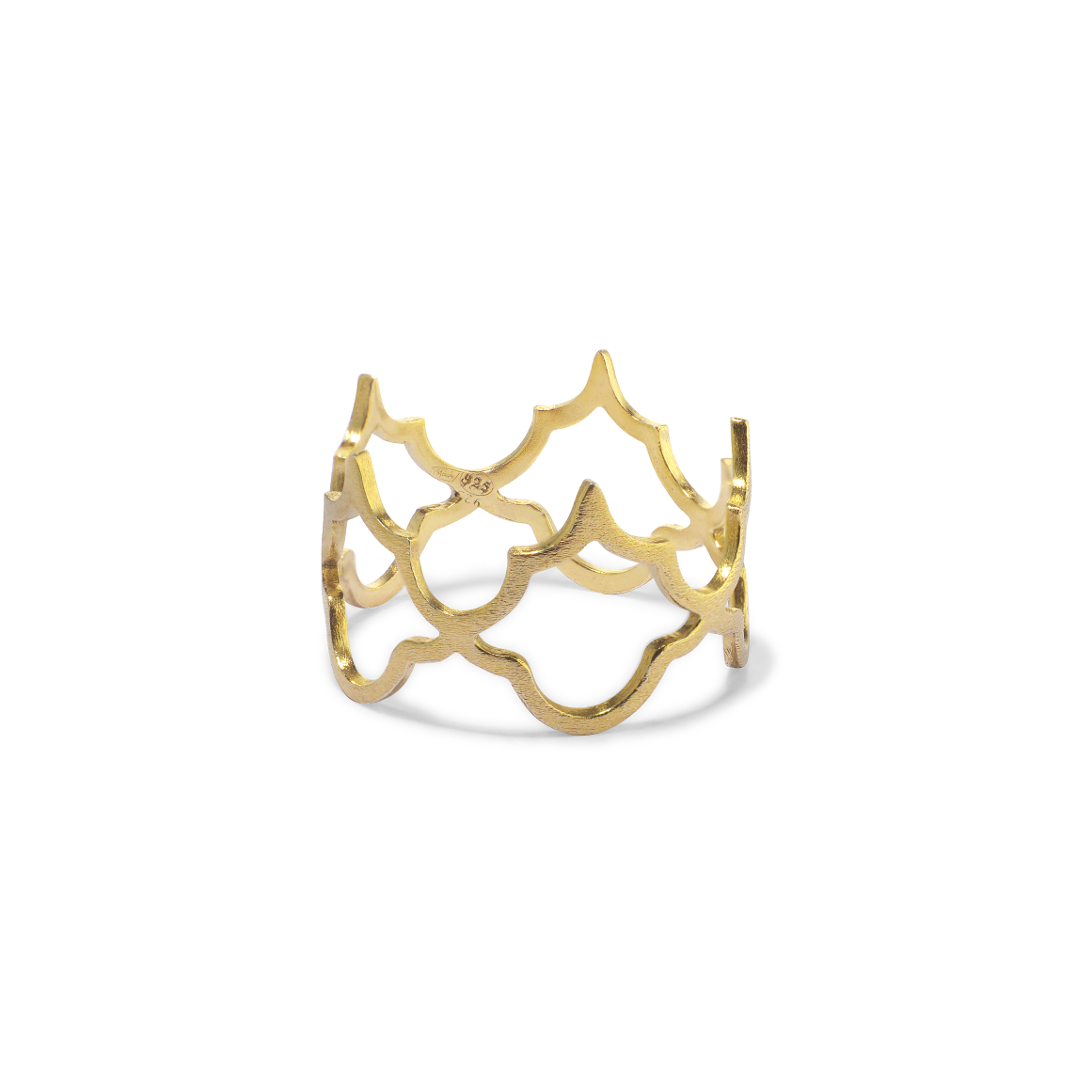 DUENDE Кольцо Мотивы в лимонной позолоте