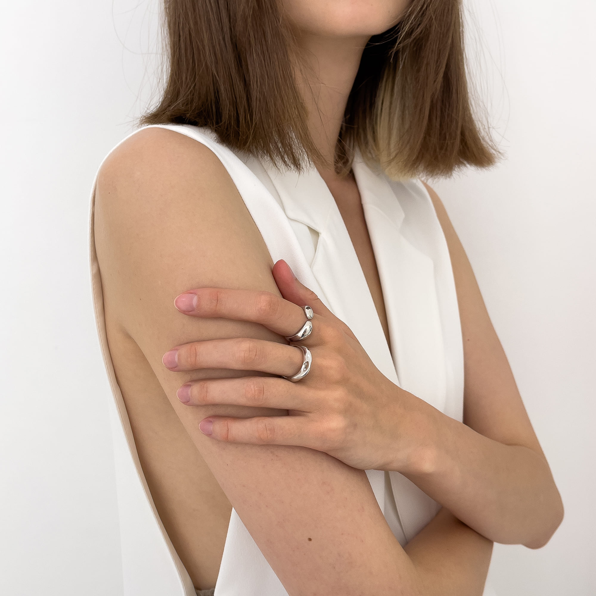 M.O.D Кольцо Fluid в серебре