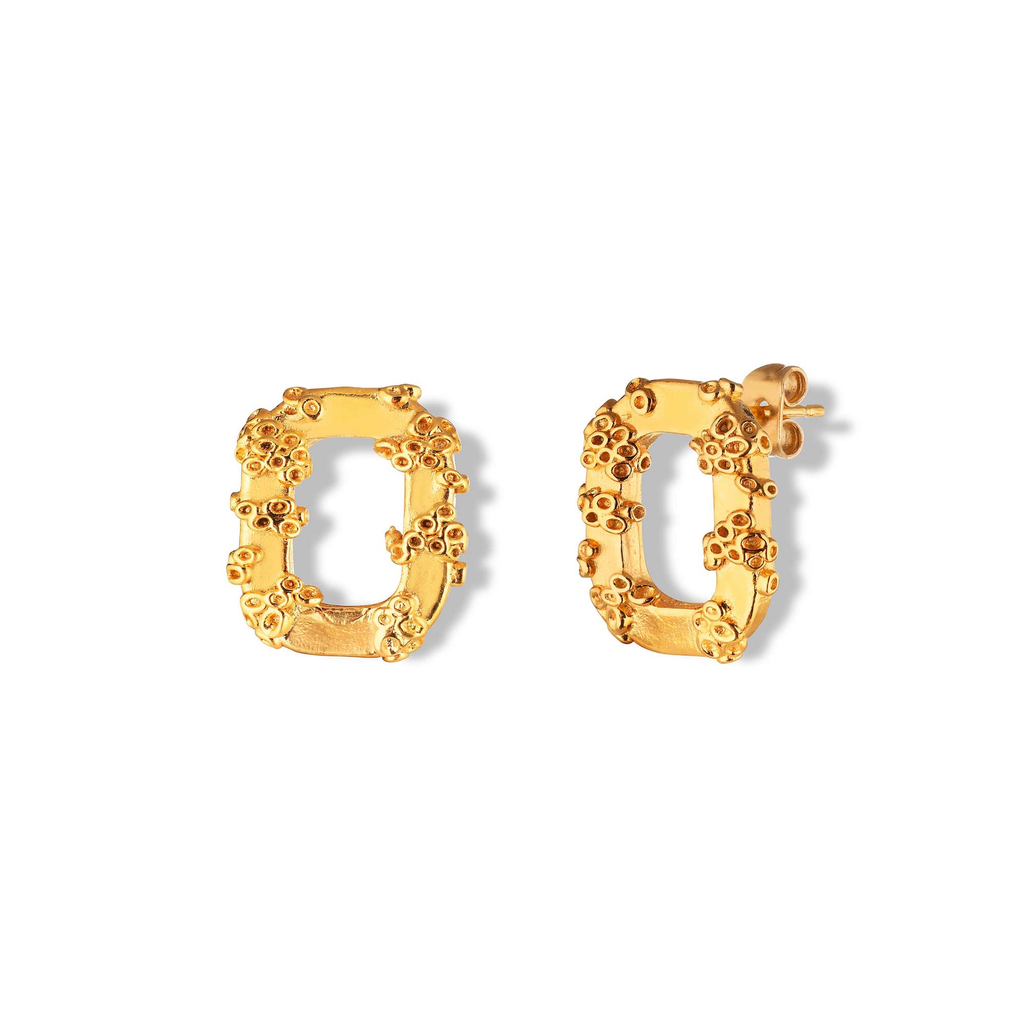 YOSTER Серьги Nestud в позолоте