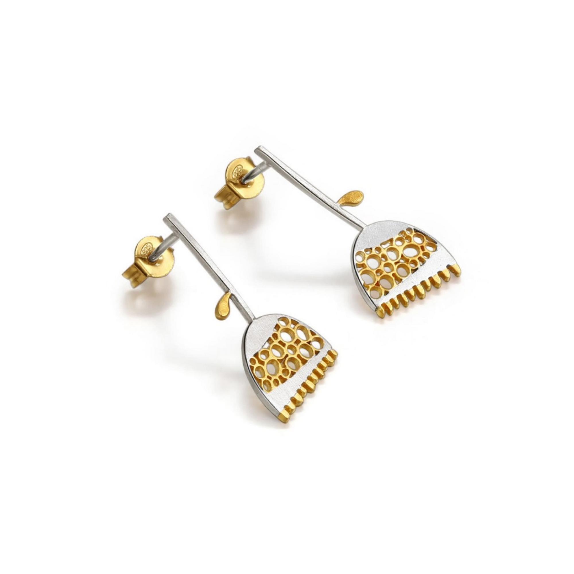 Kiss The Frog Studio Серьги Кувшинки В Серебре