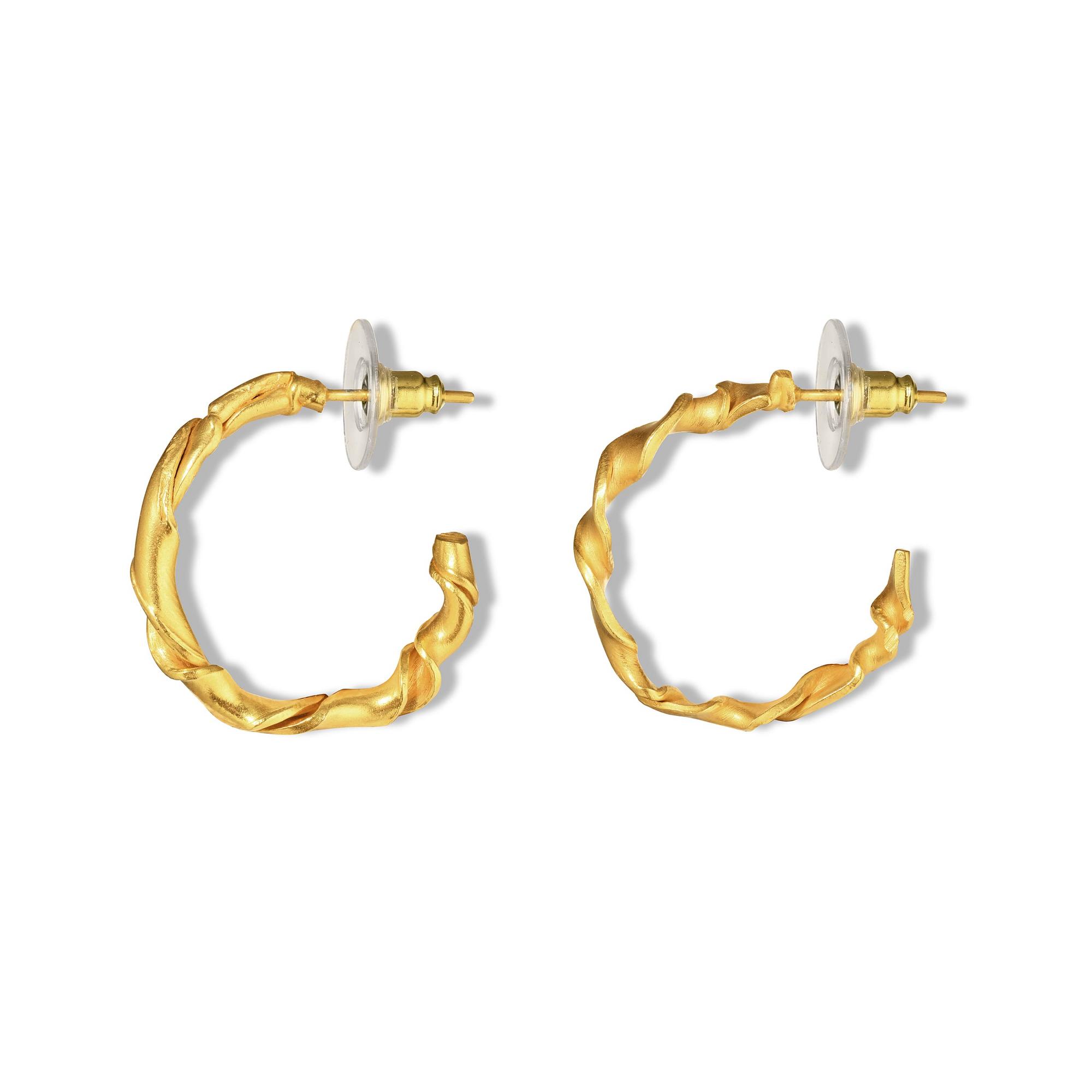 Verėvkina Treasures Серьги Кольца-скрутки в позолоте