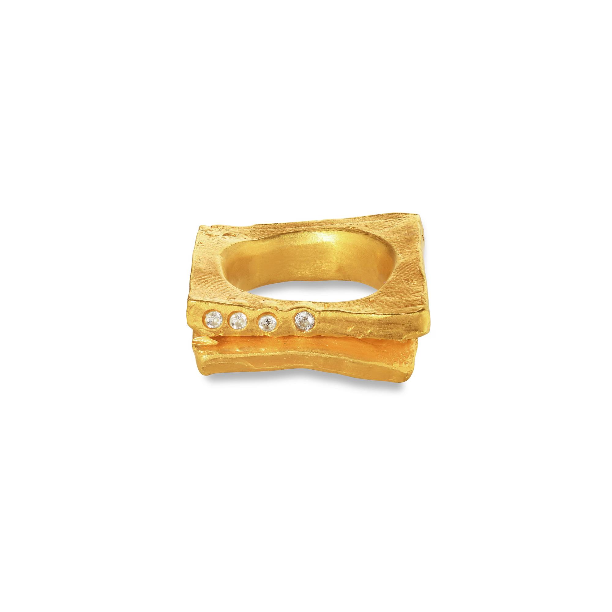 Verėvkina Treasures Малое слоёное кольцо в позолоте