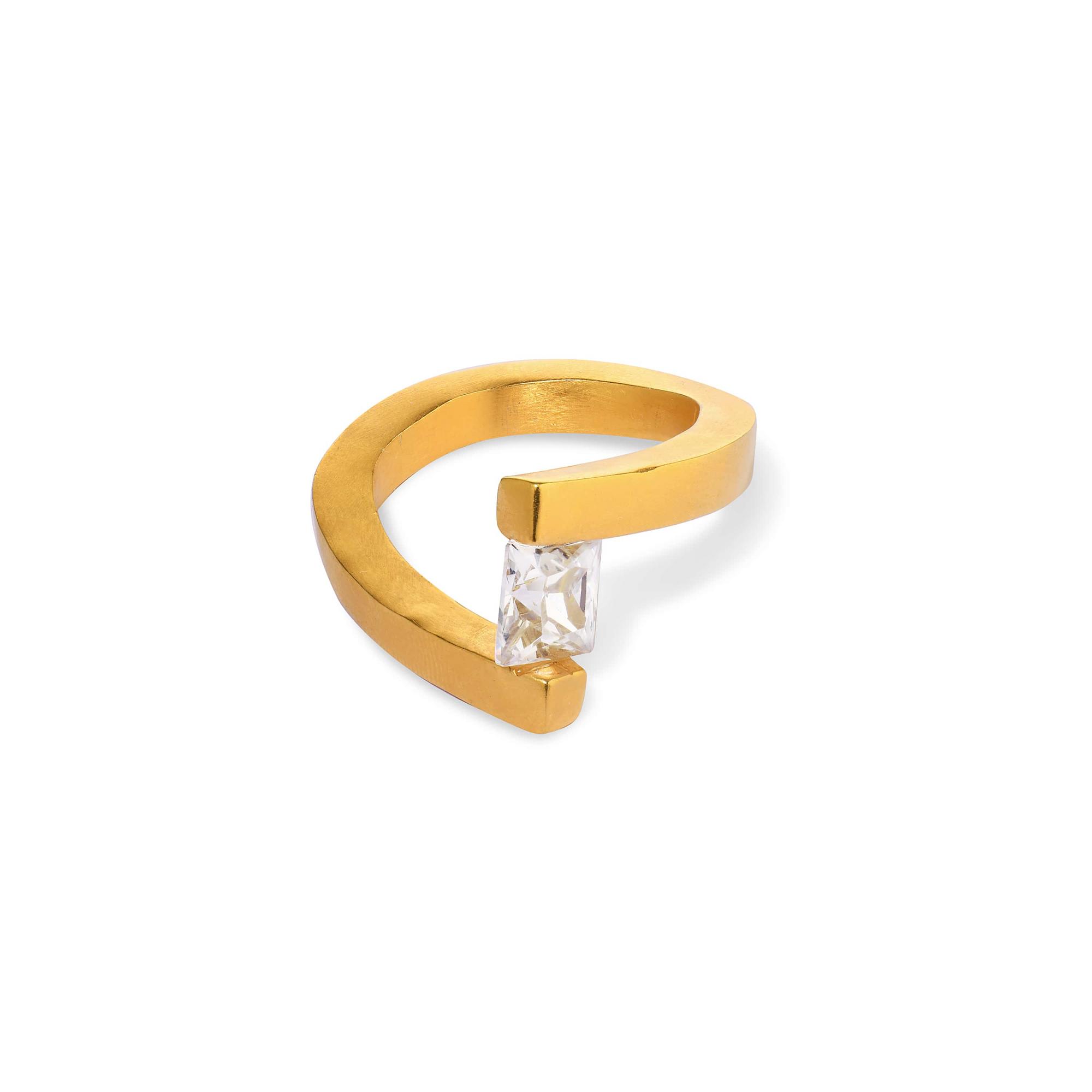 Verėvkina Treasures Кольцо Ледышка с фианитом в позолоте