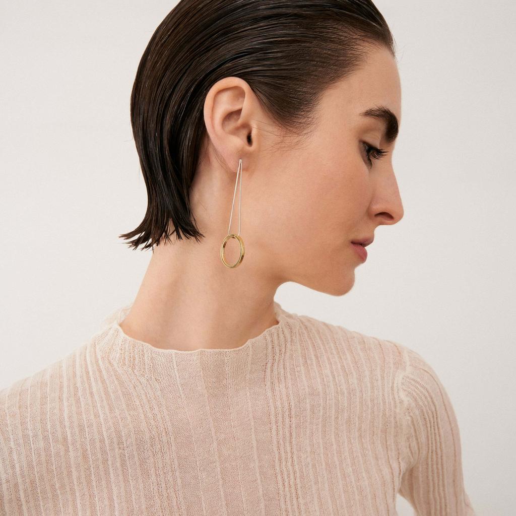 Most Art Metal Серьги с латунным кругом