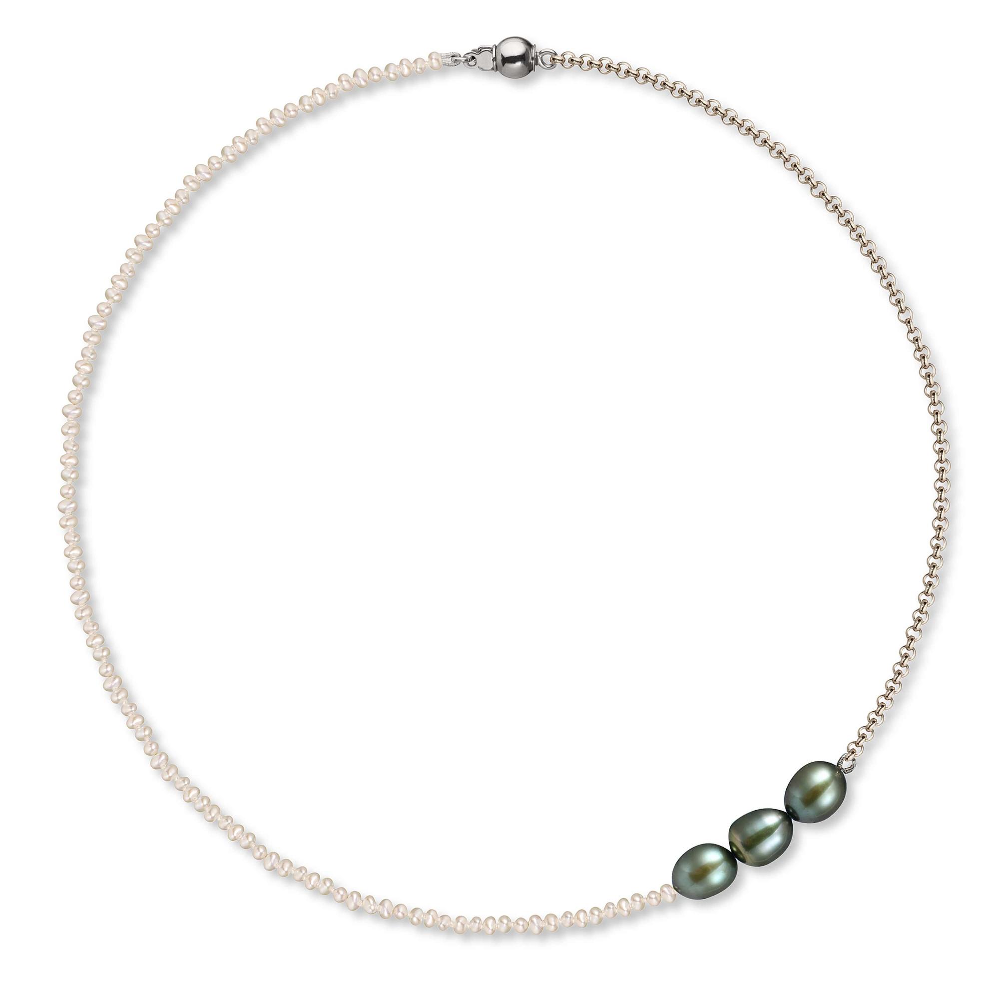 MA Колье с овальными жемчужинами