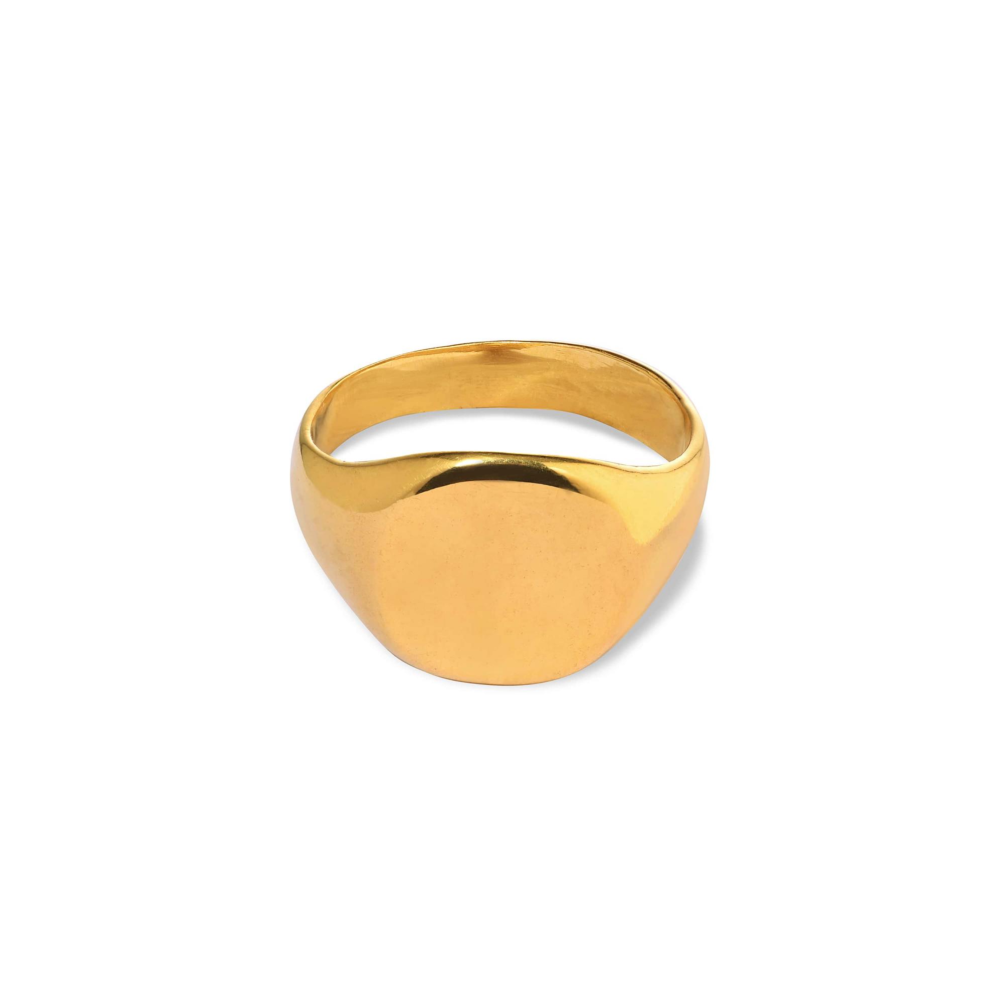 Sergacheva Jewelry Кольцо печатка Laconic в позолоте