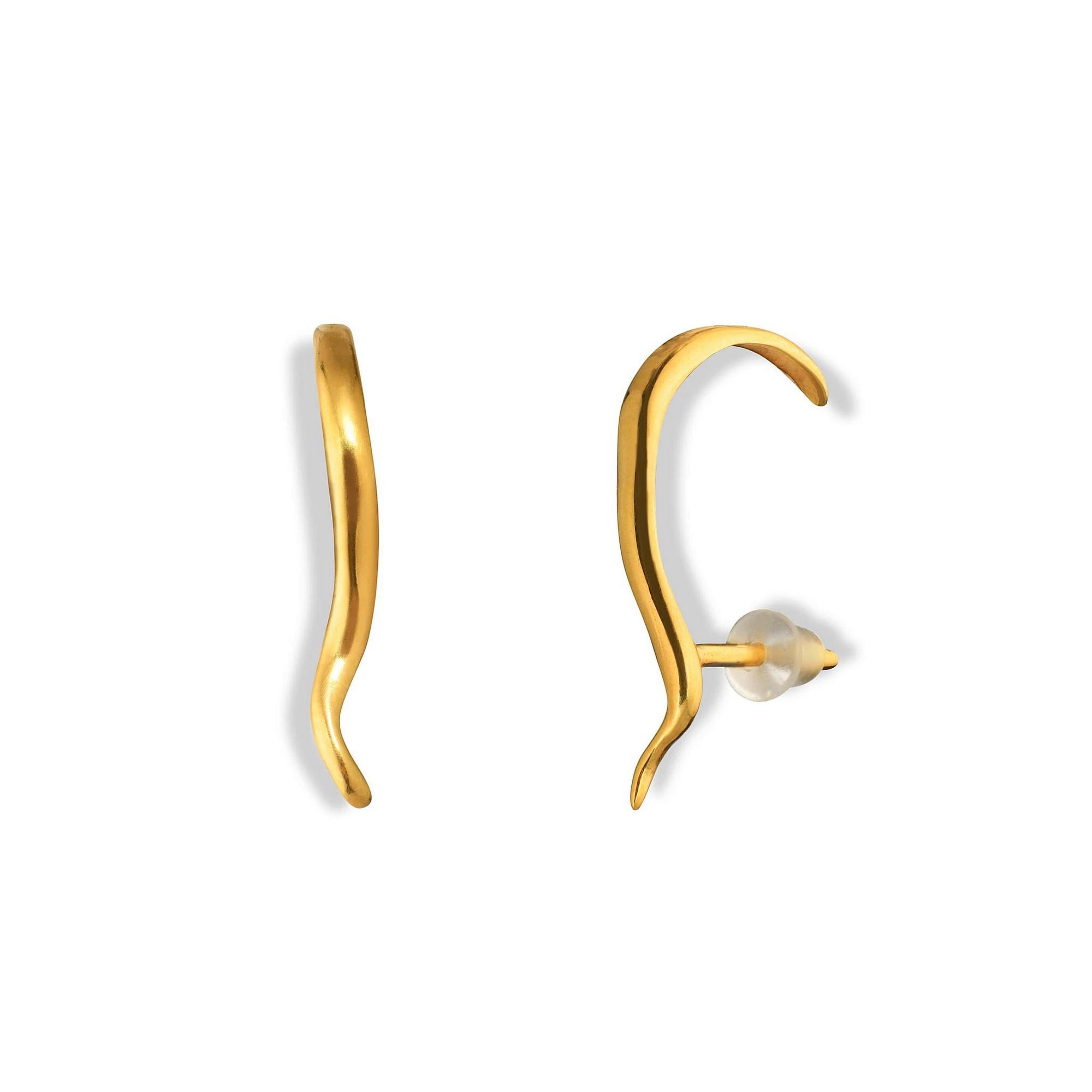 Sergacheva Jewelry Серьги Изгибы в позолоте