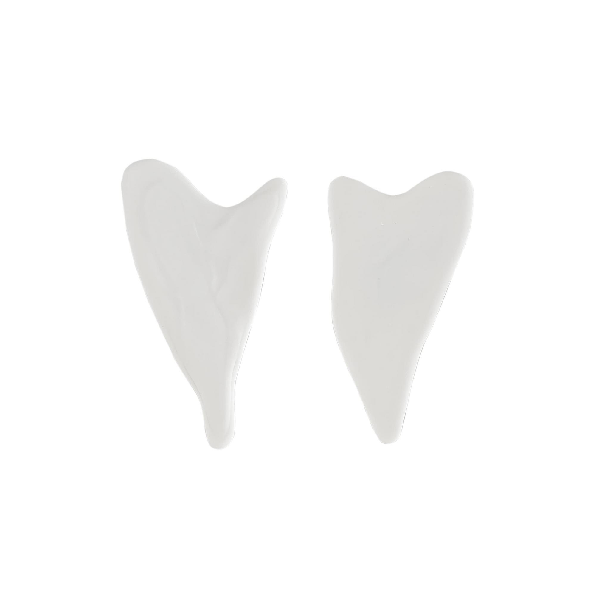 RES Objects Серьги «Сердца» средние в белом