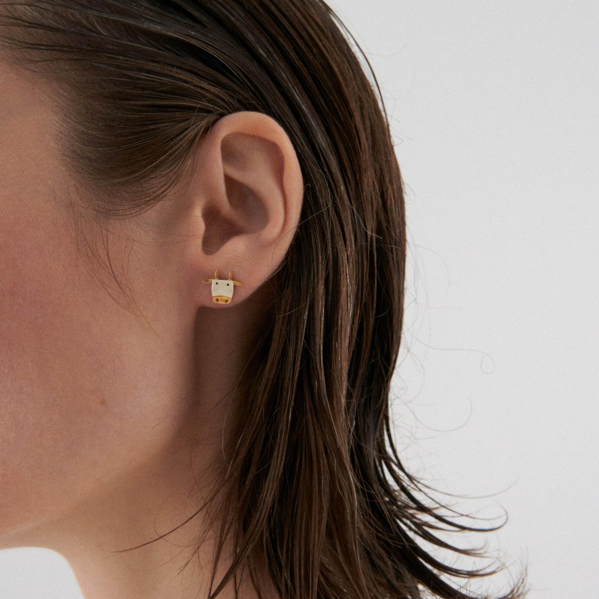 Kiss The Frog Studio Серьги Золотые Телята