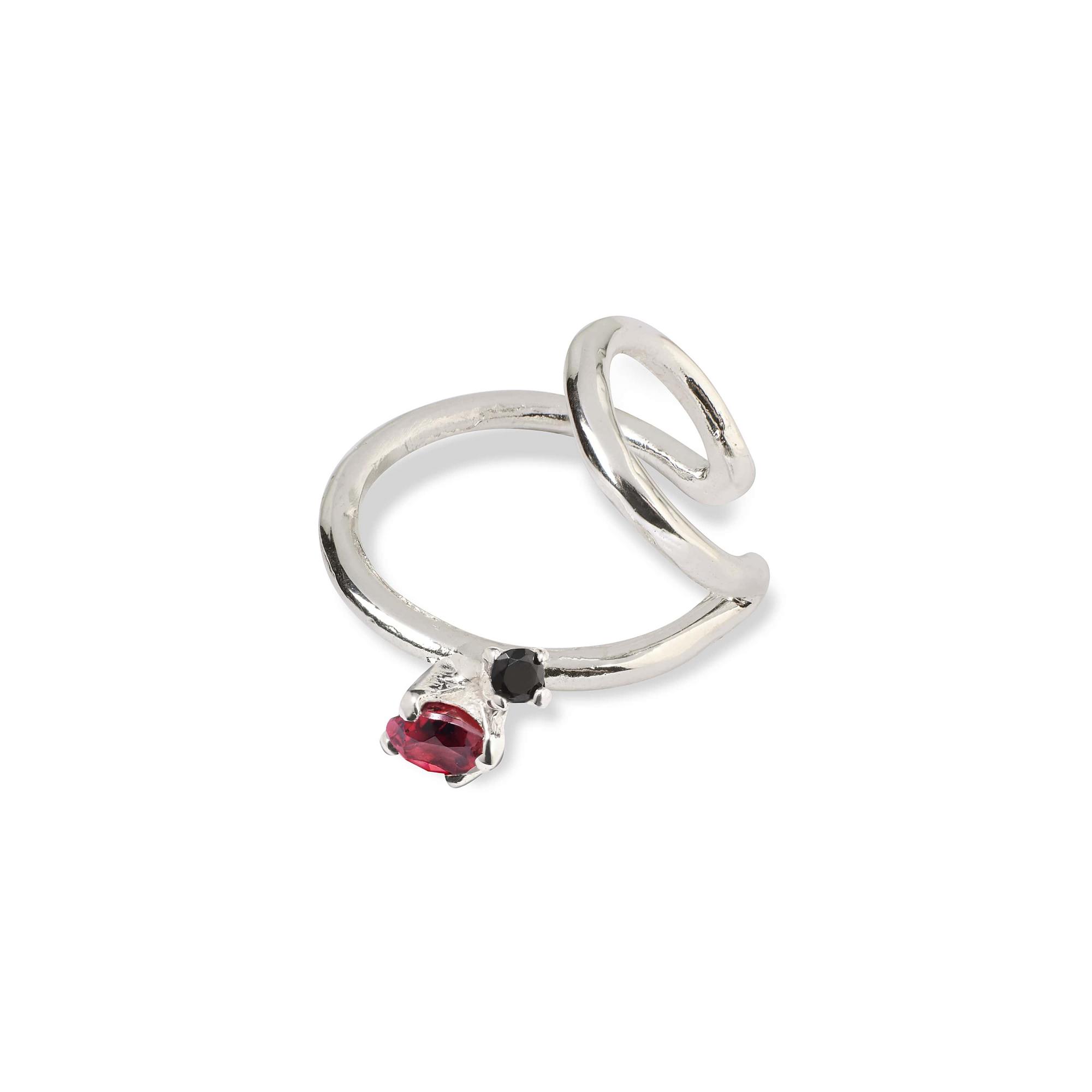 Sergacheva Jewelry Кафф с гранатом и шпинелью