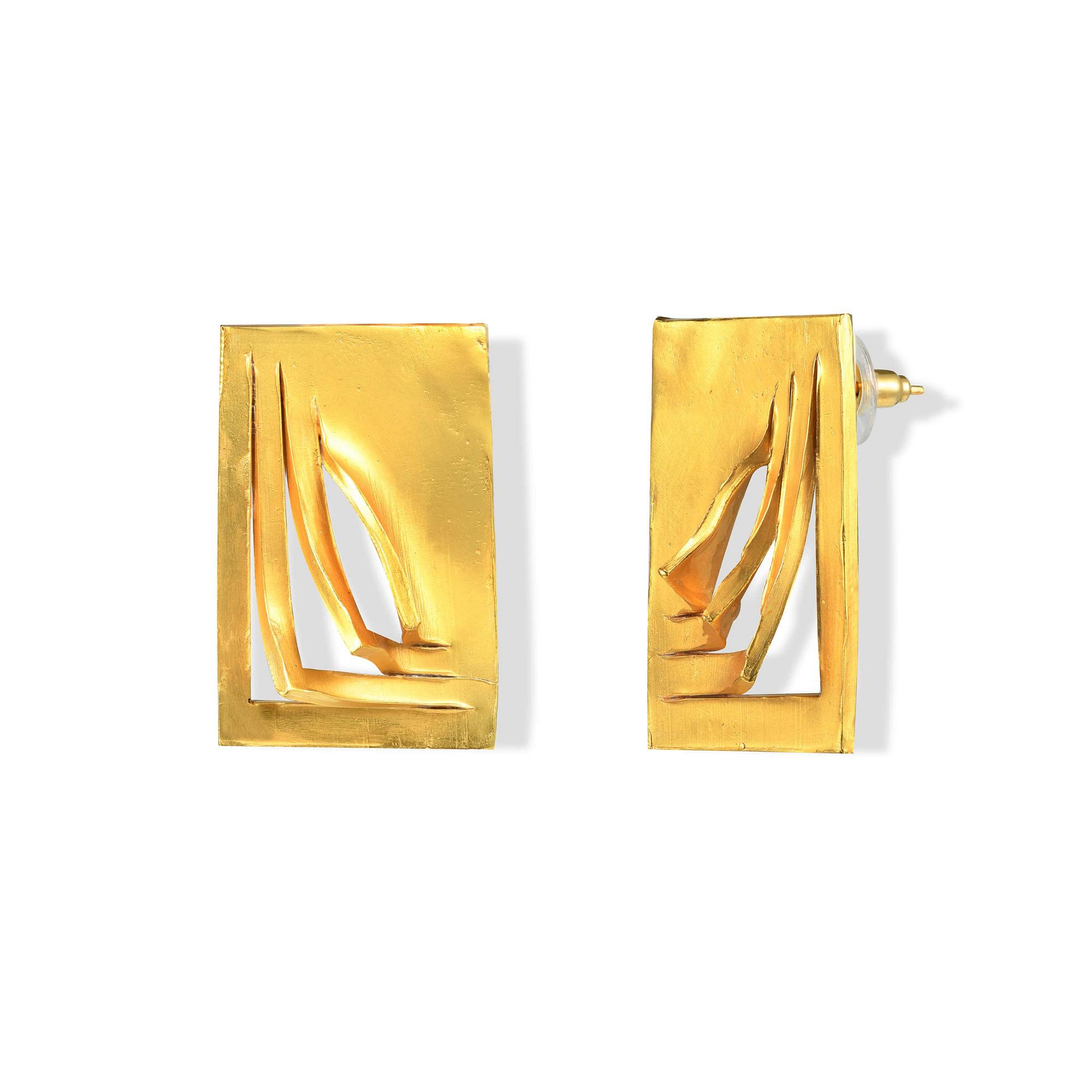 Verėvkina Treasures Серьги Надрезы в позолоте
