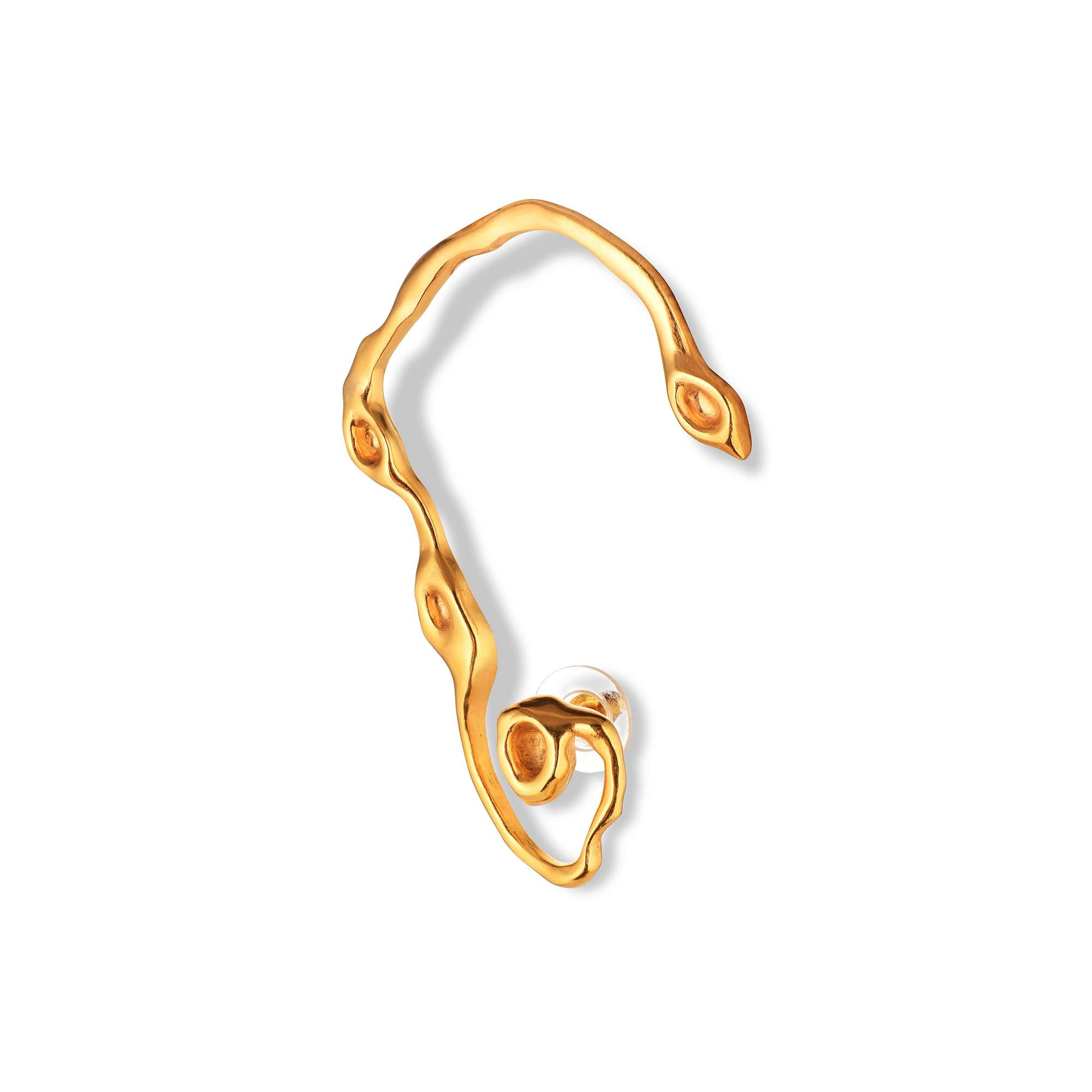 YOSTER Моно-серьга Crawling Snail в позолоте