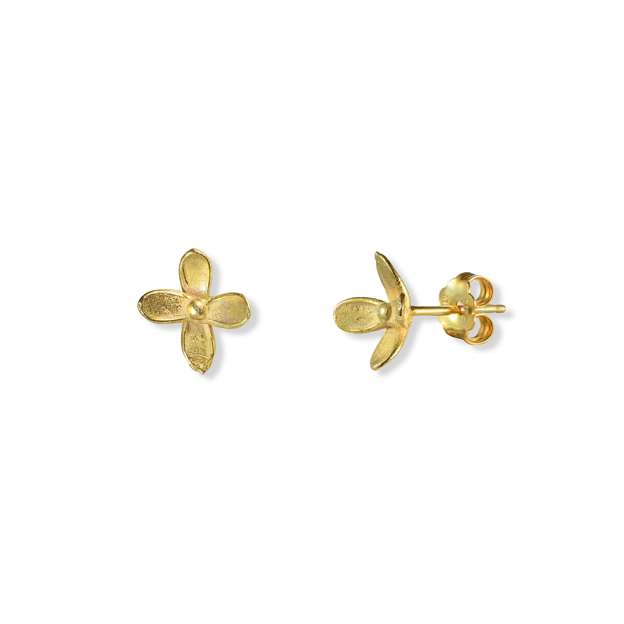 Burcu Büyükünal Серьги Flowers в позолоте