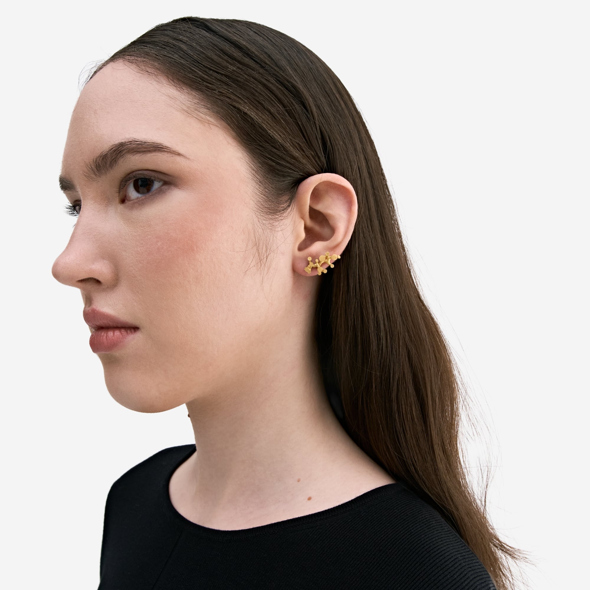 Burcu Büyükünal Серьги Glimpse Solitares покрытые позолотой