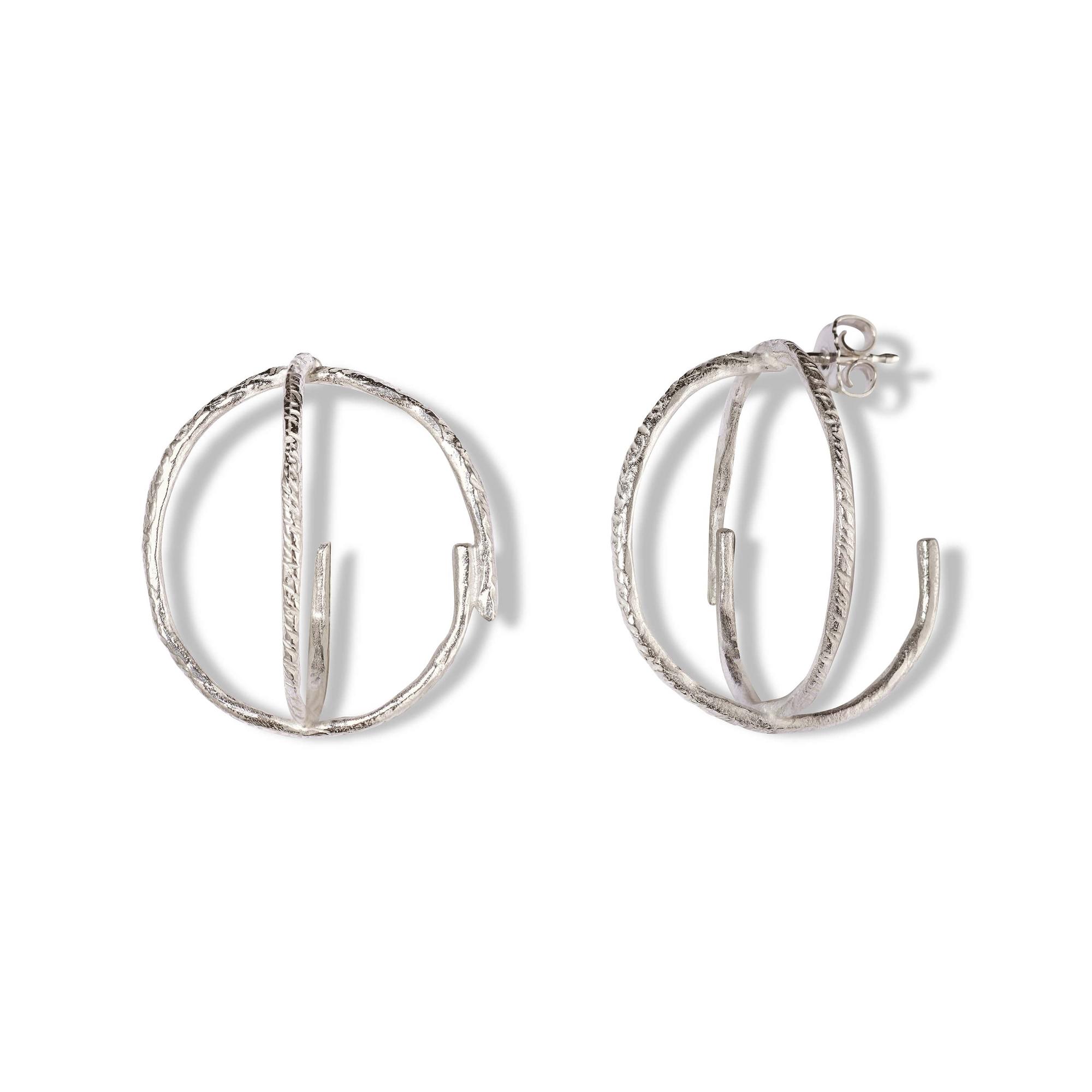 Grego Garcia Серьги Textured Hoop