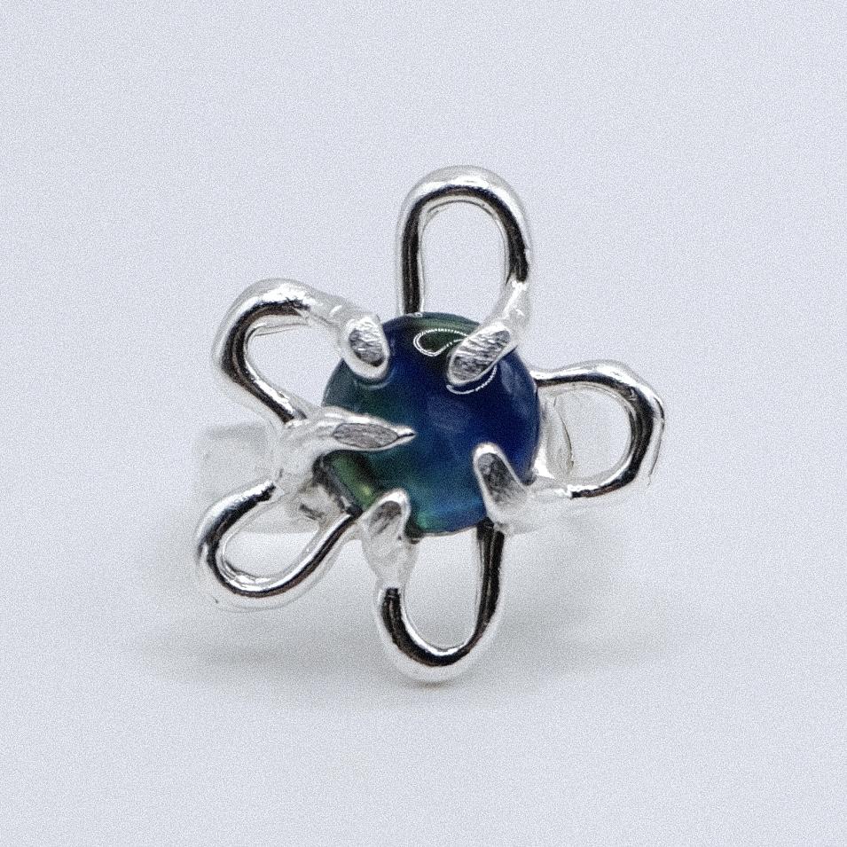 Кольцо «Цветик» с перламутром