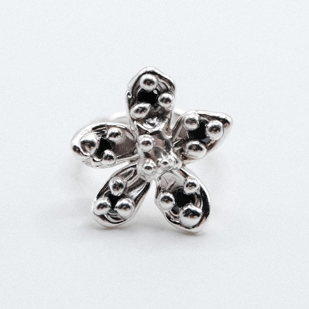 Кольцо «Цветик» с фианитами 3