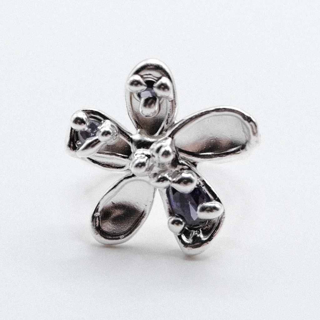 Кольцо «Цветик» с фианитами 5