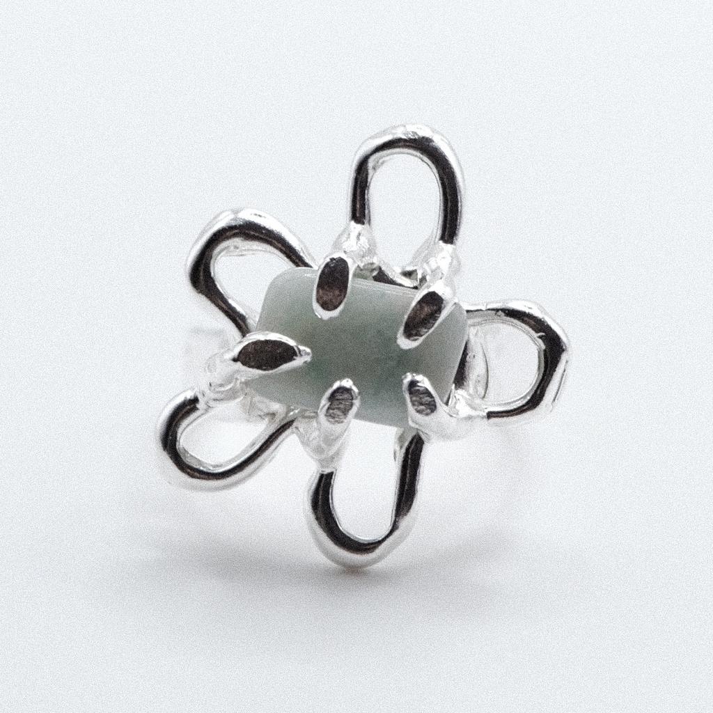 Кольцо «Цветик» с агатом