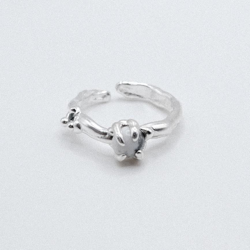 Кольцо с агатом “Скользко”