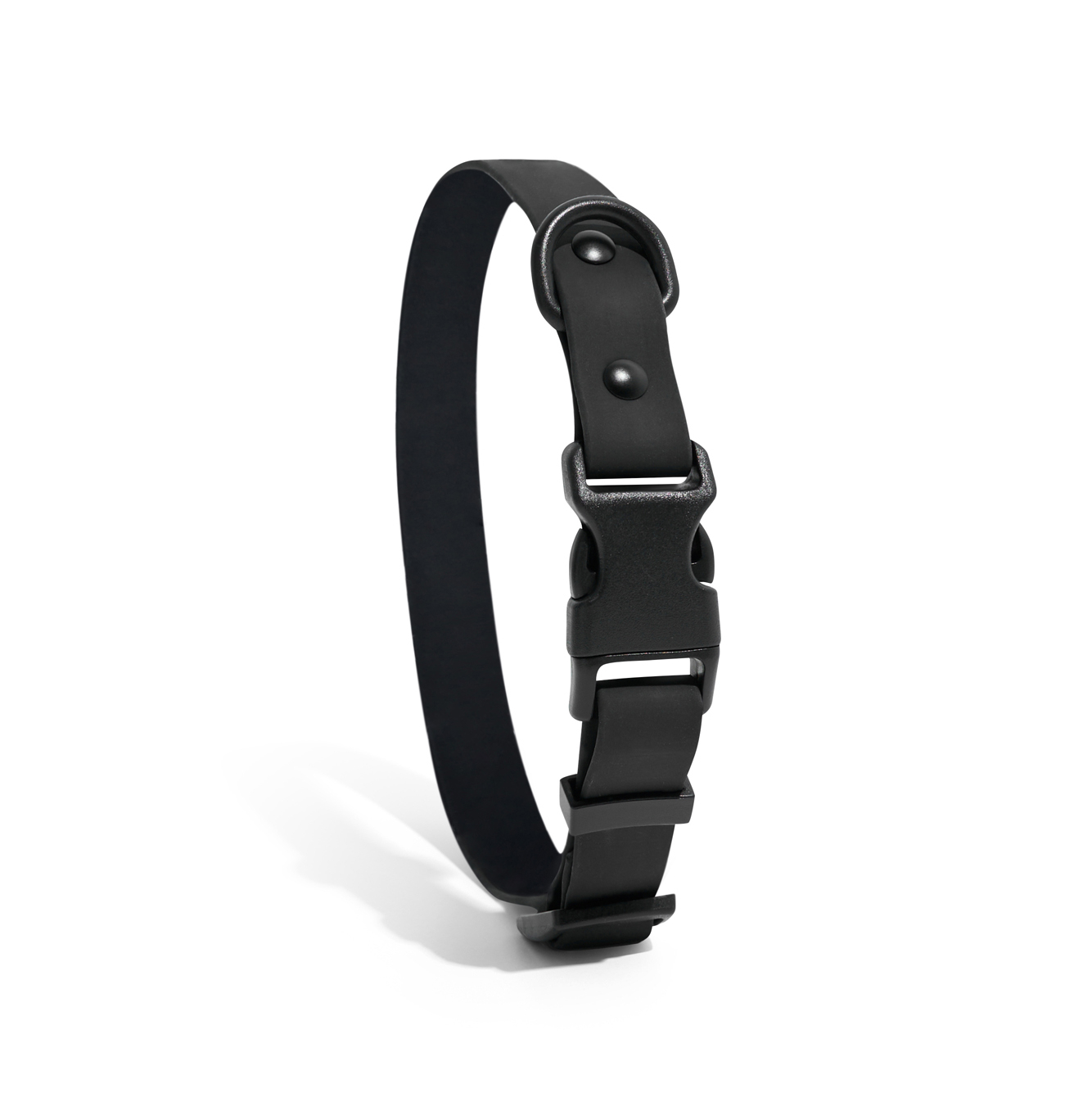 Черный ошейник для собак из биотана