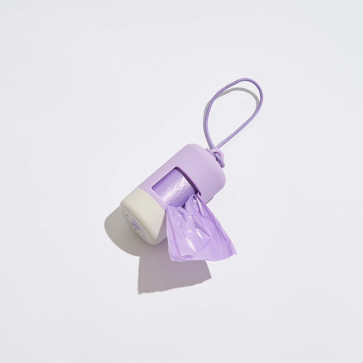 Фиолетовый контейнер-холдер для пакетиков для прогулок с собакой