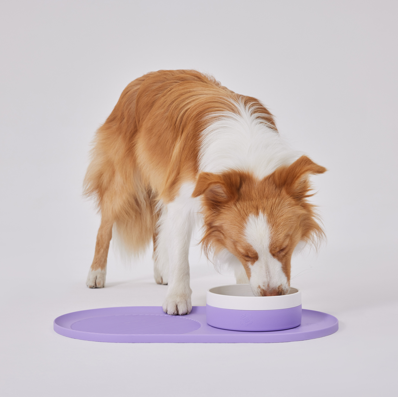Нескользящий коврик-подстилка для мисок для собак фиолетовый
