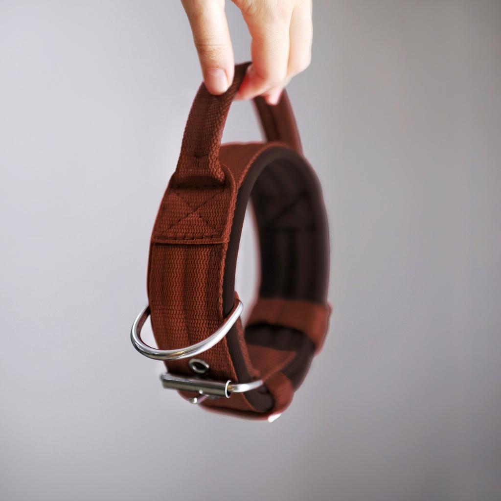 Ошейник For Motion с ручкой, яркий шоколад/шоколад