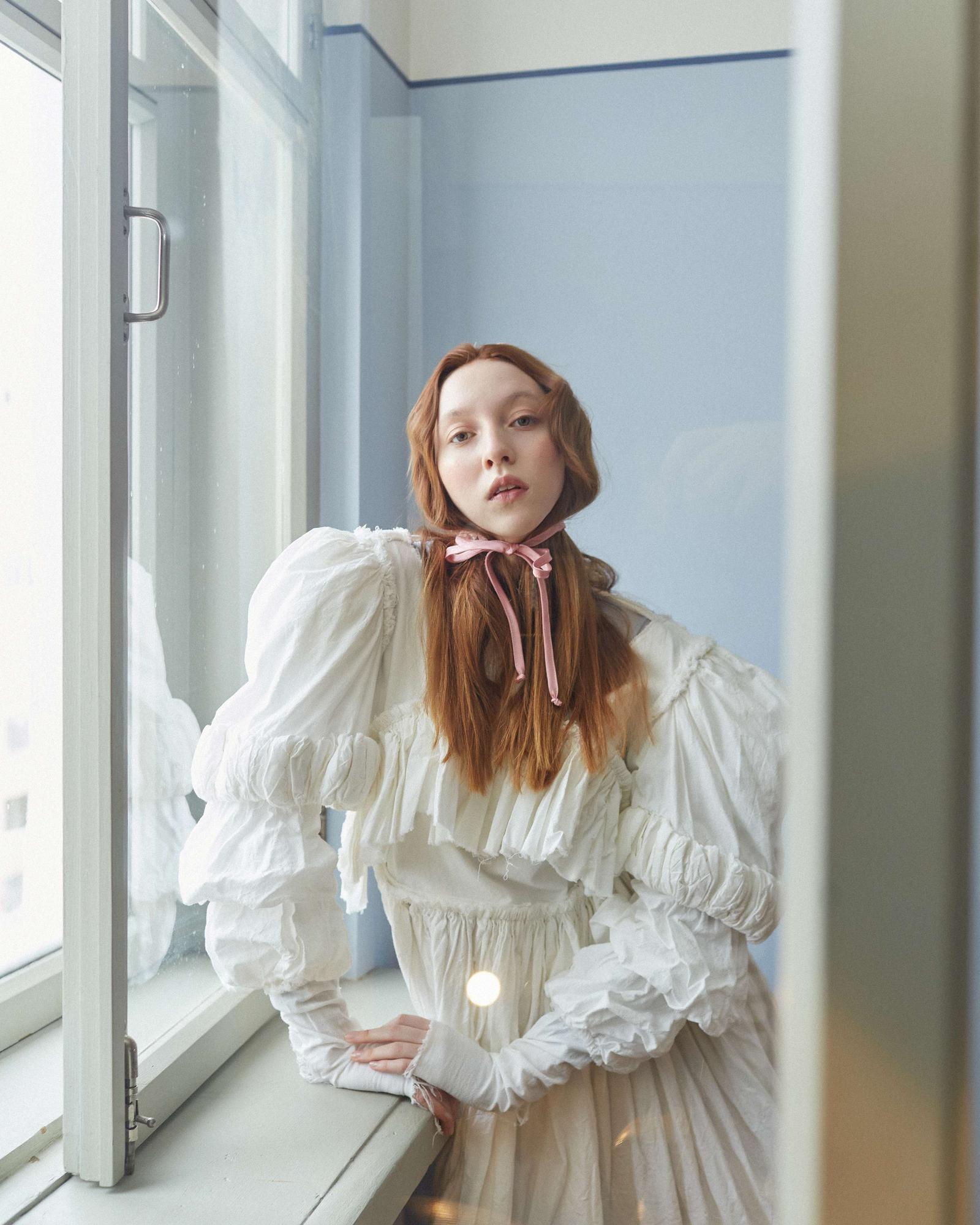 Платье с буфами