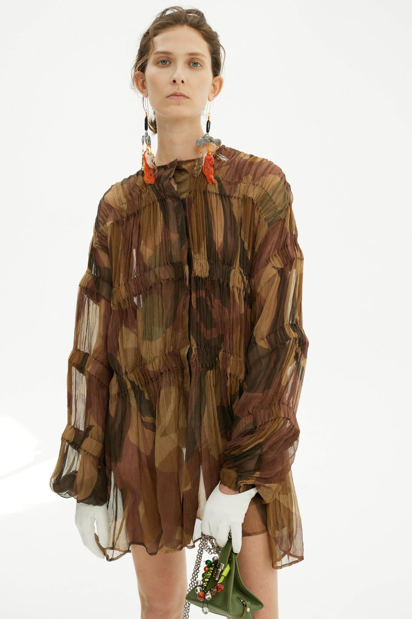 Шелковая блуза "Осенний ветер"