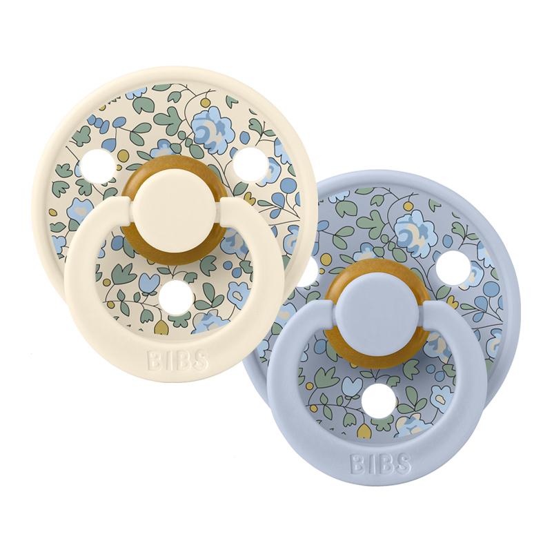 BIBS | Colour Набор пустышек Liberty Eloise/Dusty Blue 0-6 мес