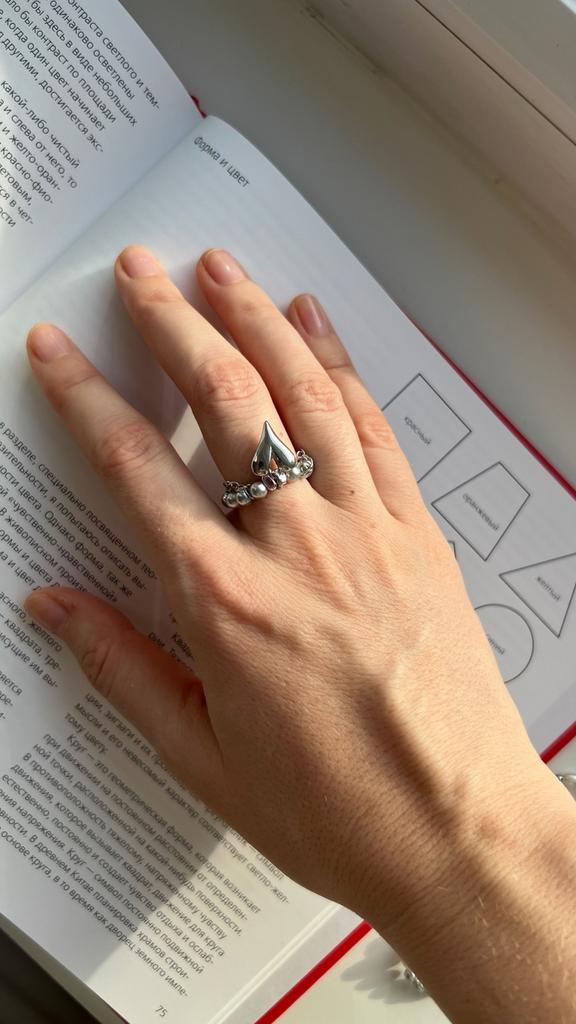 Кольцо с сердцем