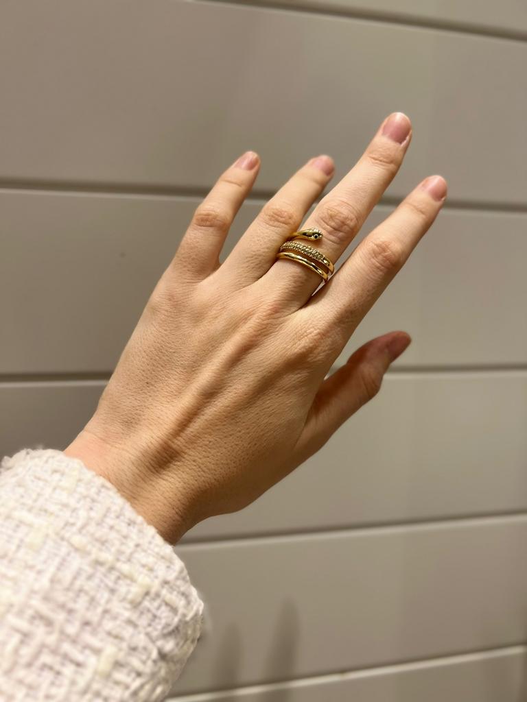 Кольцо Snake gold