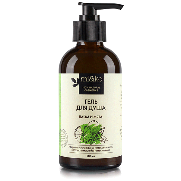 Гель для душа Лайм и мята, Mi&Ko