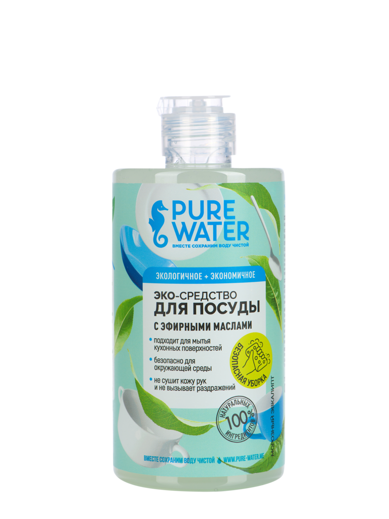 Средство для посуды Pure Water с эфирным маслом эвкалипта, Mi&Ko