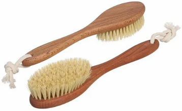 Щетка для сухого массажа тела класса S (натуральная щетина), Экобраш
