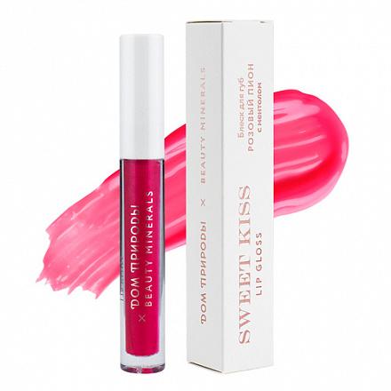 Блеск для губ "Розовый пион" с ментолом, Мануфактура Дом природы